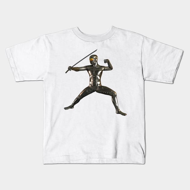 Armored Ninja Warrior Kids T-Shirt by freestyle_T33S